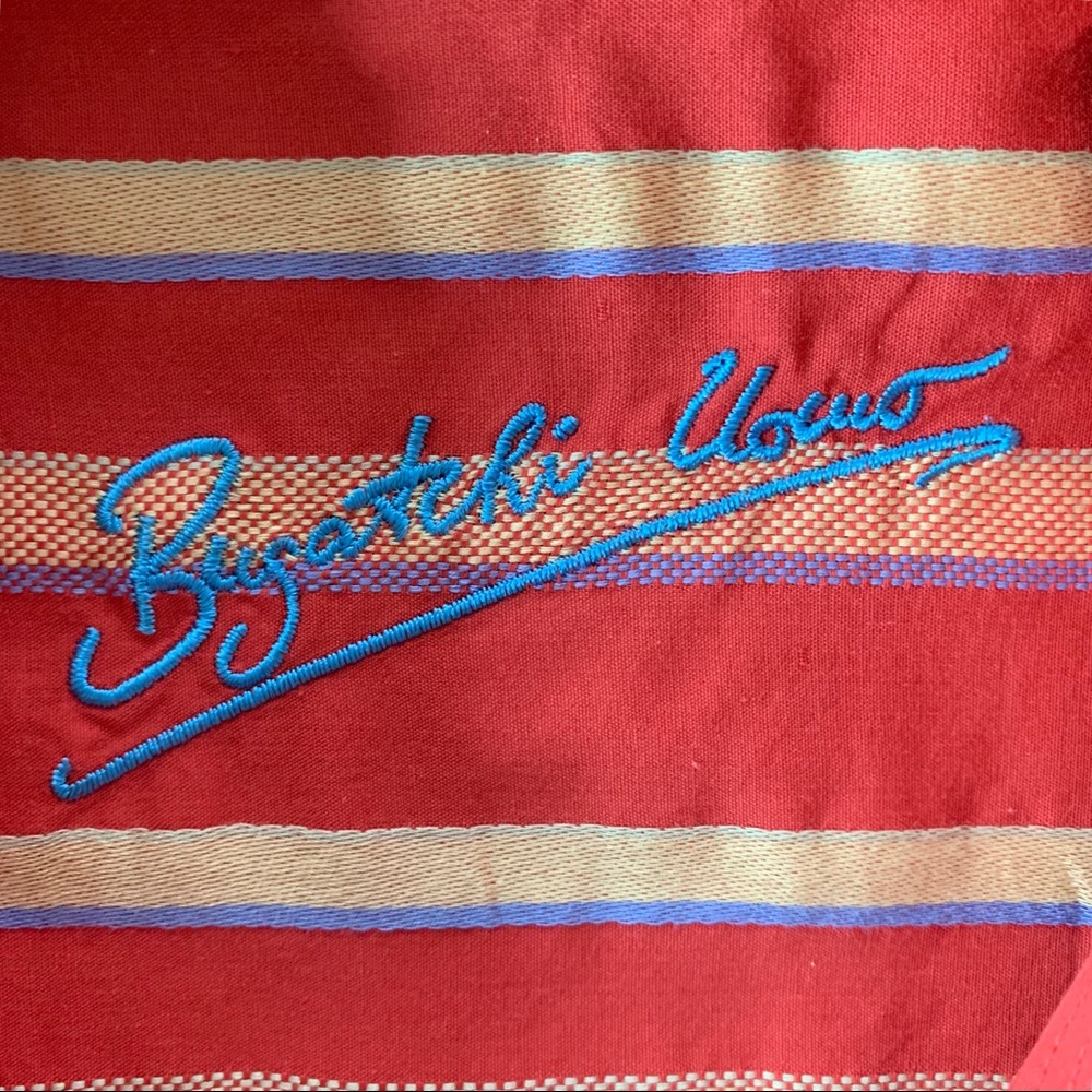 Bugatchi Uomo Long Sleeve Shirt - Striped Orange - Picture 2 of 6